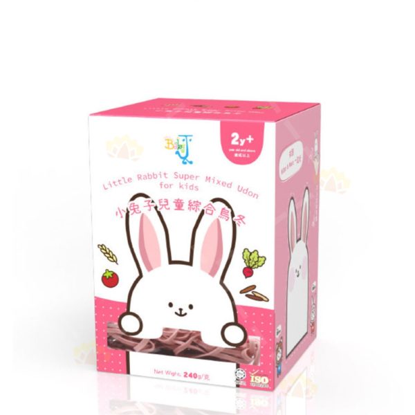 9555443102442 - BabyJ Bunny Kids Mixed Udon 240g