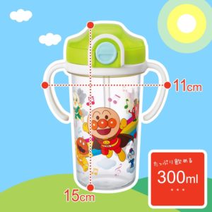 4903320300705 - LEC Anpanman Straw Sippy Cup with Locking Lid 300ml