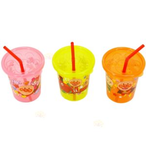 4903320171800 - LEC Anpanman Children's Straw Cup with Lid 3-Pack