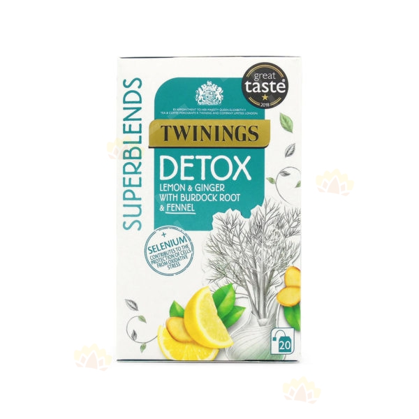 70177178567 - Twinings Detox Lemon & Ginger with Burdock Root & Fennel 20 Tea Bags