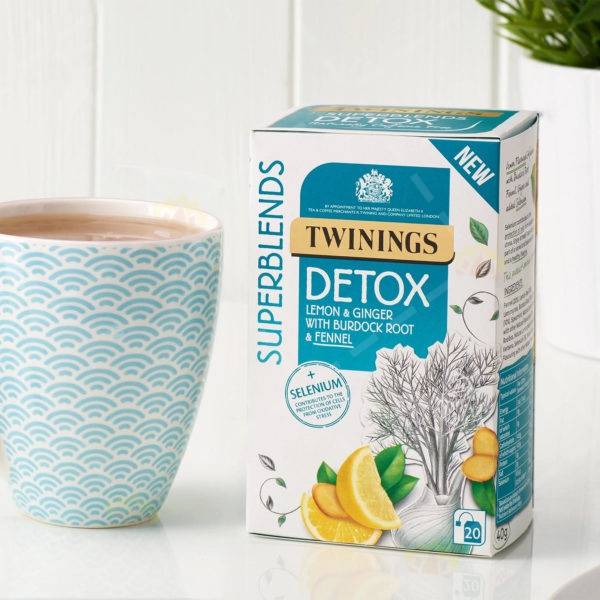 70177178567 - Twinings Detox Lemon & Ginger with Burdock Root & Fennel 20 Tea Bags