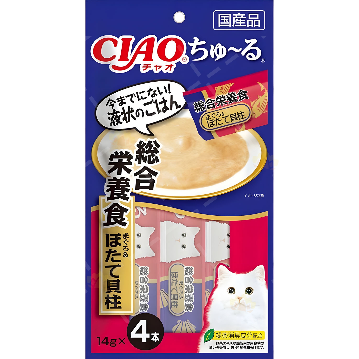 CIAO Churu 貓零食綜合營養吞拿魚+干貝味肉泥棒14g X 4條裝| BabyMall