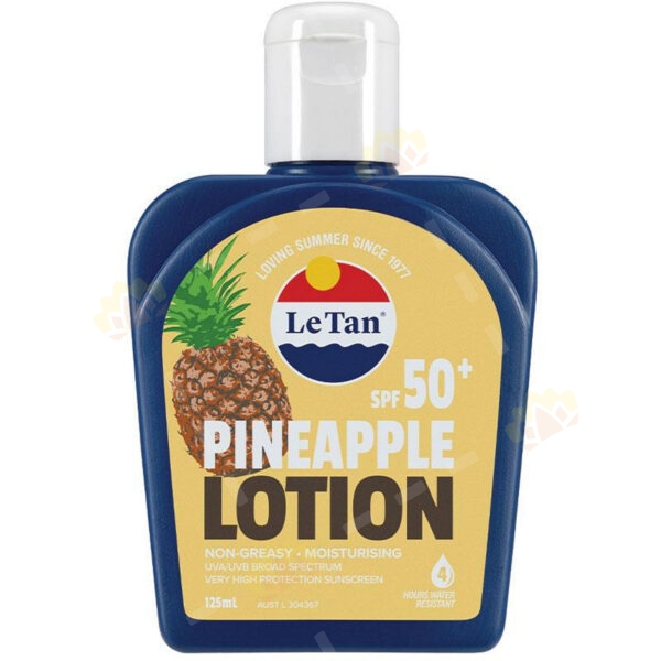 9312658062608 - Le Tan SPF50+ Pineapple Sunscreen Lotion 125ml