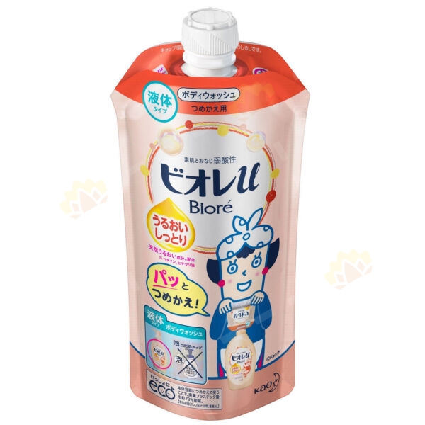 4901301336286 - 花王 Biore U The Body 弱酸性沐浴露补充装 340ml 蜂蜜味