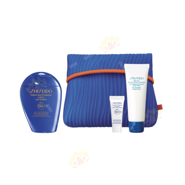 3423222114343 - Shiseido Expert Sun Aging Protection SPF50 Set -Expert Sun Protector Lotion SPF50+ Very High Protection 150ml -Expert Sun Protector Cream SPF50+ Very High Protection 5ml -After Sun Intensive Recovery Emulsion 75ml