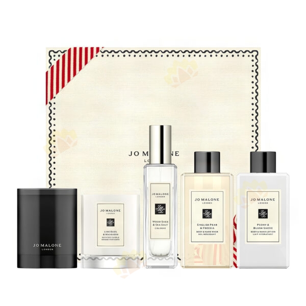 690251129324 - Jo Malone 限量國度禮盒（末藥與冬加豆蠟燭 65g+青檸羅勒與柑橘蠟燭 65g+海鹽香水 30ml+英國梨沐浴露 100ml+牡丹身體乳 100ml）