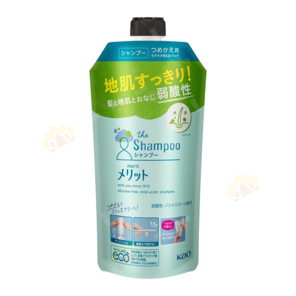 4901301350251 - KAO MERIT Silicone-Free Weakly Acidic Shampoo Refill 340ml