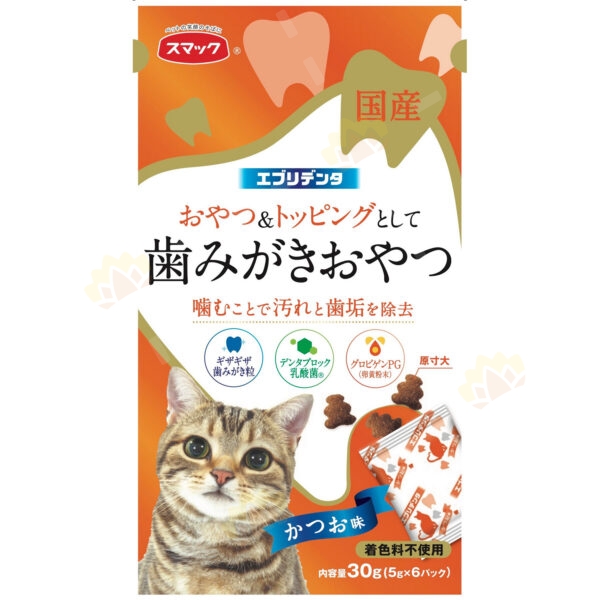 4970022022815 - Smack Cat Treats Dental Care and Antibacterial Treats 30g Bonito Flavor