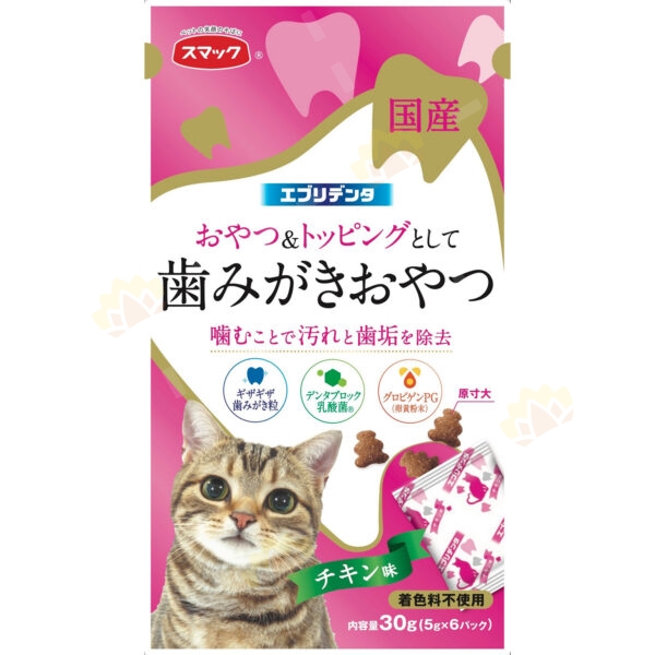 4970022022839 - Smack Cat Treats Dental Care & Antibacterial Treats 30g Chicken Flavor