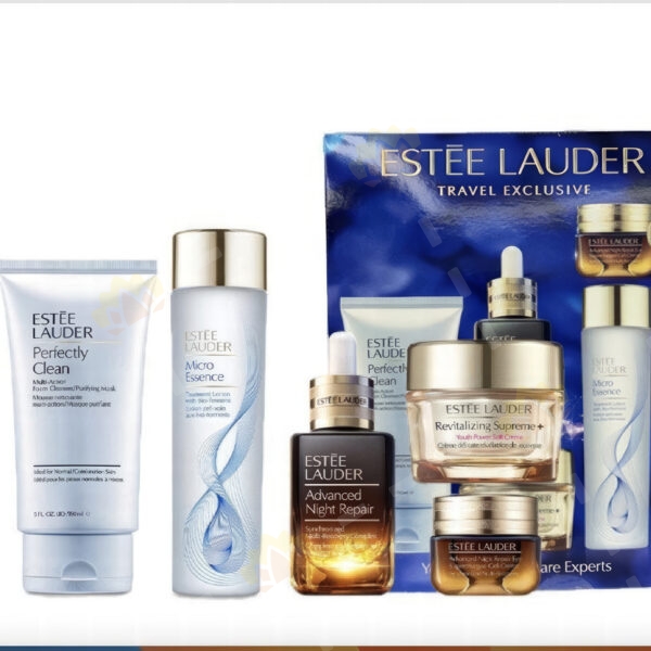 887167612136 - Estee Lauder 抗老五件套 (藍潔面 150ml + 原生液 100ml + 抗藍光眼霜 15ml + 特潤 50ml + 清爽智妍乳霜 75ml)