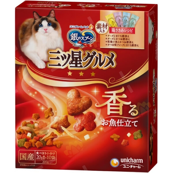 4520699631331 - Unicharm Gin no Spoon 4-Flavor Crunchy Biscuits 20g x 10 Packs Chicken & Cheese