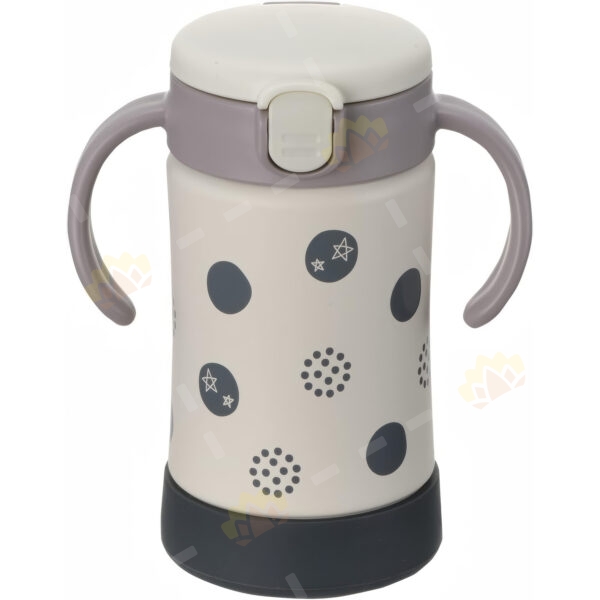 4945680203609 - Richell TLI Insulated Straw Cup with Polka Dots