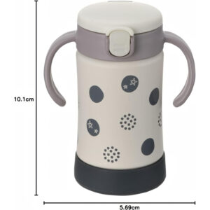 4945680203609 - Richell TLI Insulated Straw Cup with Polka Dots