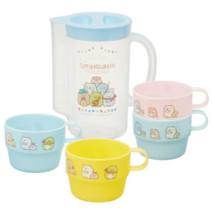 4973307516603 - Skater Plastic Pitcher Set 850ml + 4 Cups 220ml Sumikko Gurashi