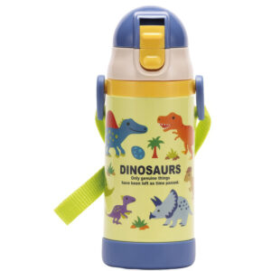 4973307642586 - Skater Stainless Steel Straw Thermos Cup with Dinosaur Design 350ml