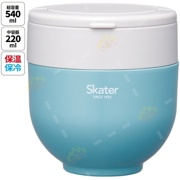 4973307680168 - Skater 折疊手柄 保溫飯壺 540ml 藍色