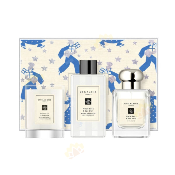 690251140886 - Jo Malone Wood Sage & Sea Salt Gift Set (Cologne 50ml + Bodywash 100ml + Home Candle 50g)