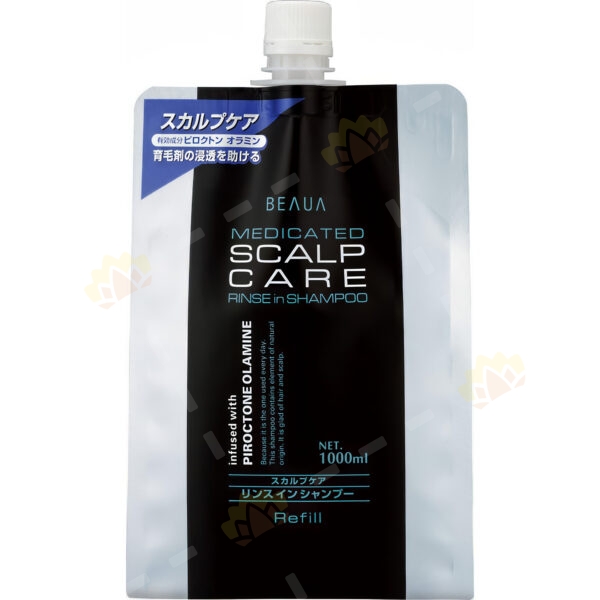 4513574015074 - Kumano Beaua 2-in-1 Medicated Scalp Care Shampoo Refill Pack 1000ml