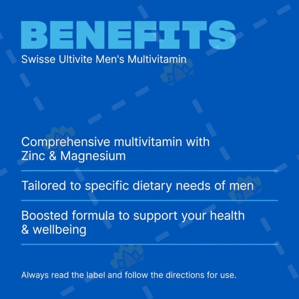 93566728 - Swisse Men's Ultivite Multivitamin 60 Tablets