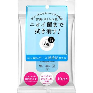 4901872464814 - Shiseido 资生堂 AG DEO24 止汗消臭湿纸巾 清凉款 10枚 无香味
